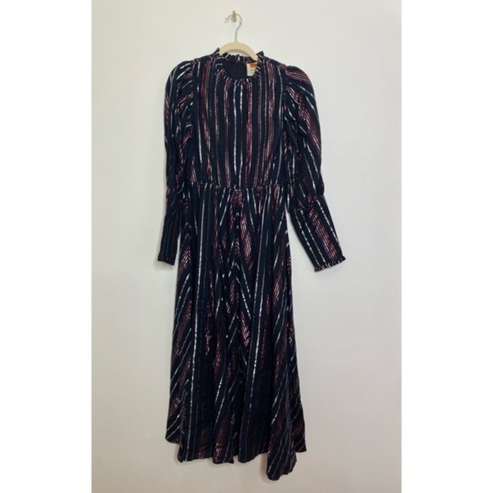 Farm Rio Lurex Stripe Midi Dress - Picture 4 of 8